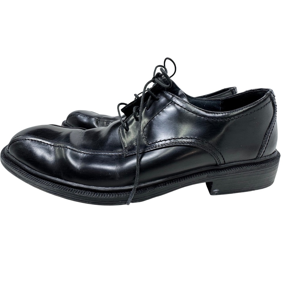 Bostonian Dress Shoes Mens 10 Black Leather Bicycle Toe‎ Lace Up Oxfords